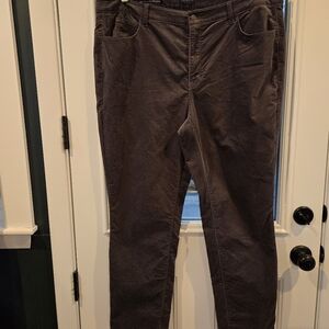 Talbots Women's 18W Gray Velveteen Straight Leg Pants